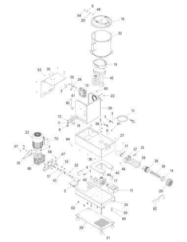 Vue éclatée 1 pour Machines A Pates PASTAJET EVO - from 2018.03 