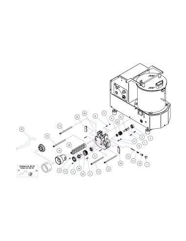 Vue éclatée 3 pour Machines A Pates PASTAJET PLUS - from 2015.02 