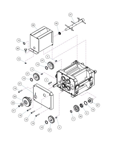 Vue éclatée 1 pour Machines A Pates SFOGLIA 