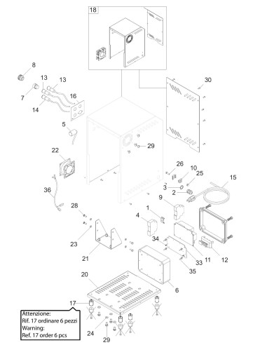 Vue éclatée 1 pour Machines A Pates 60Hz CIAOPASTA 5 EL TCE 110/60 - from 2017.04 