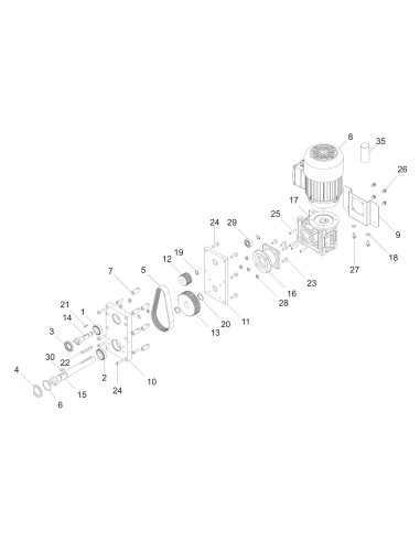 Vue éclatée 3 pour Machines A Pates 60Hz CIAOPASTA 5 EL TCE 110/60 - from 2017.04 