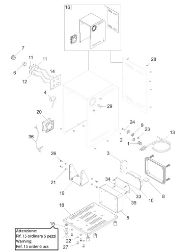 Vue éclatée 1 pour Machines A Pates 60Hz CIAOPASTA 5 EL TCE 110/60 - from 2018.03 