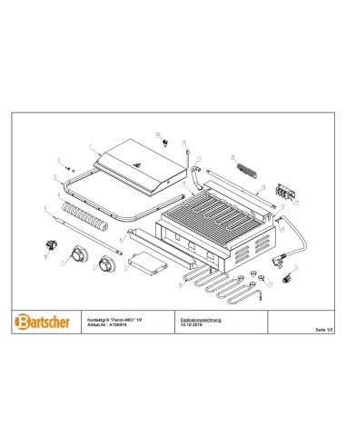 Pièces détachées pour Grill contact "Panini-MDI" 1R marque Bartsher 