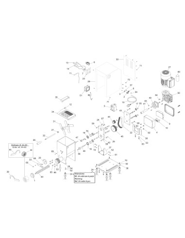 Vue éclatée 1 pour Machines A Pates 60Hz CIAOPASTA 5 TCE 110/60 - until 2015.09 