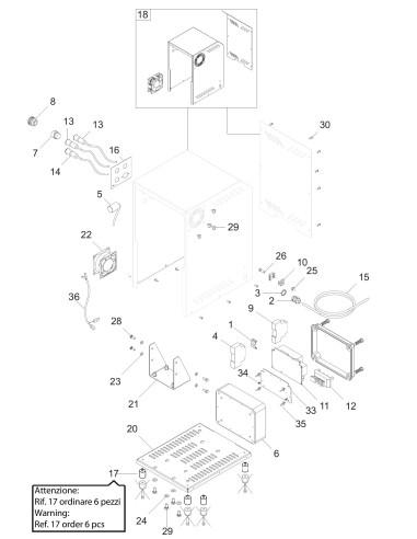 Vue éclatée 1 pour Machines A Pates 60Hz CIAOPASTA 5 TCE 220/60 - from 2017.04 