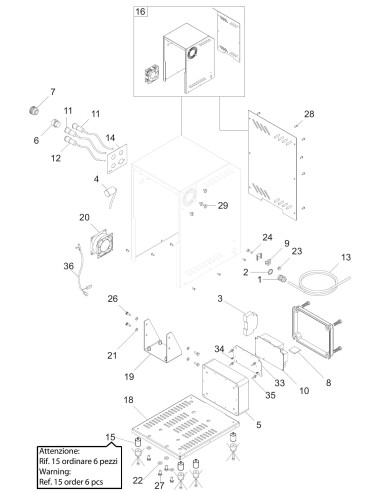 Vue éclatée 1 pour Machines A Pates 60Hz CIAOPASTA 5 TCE 220/60 - from 2018.03 