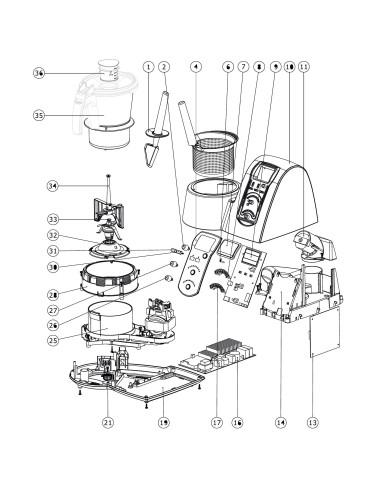 Vue éclatée 1 pour Minicooker - Mycook MYCOOK 