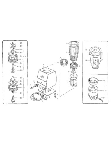 Vue éclatée 1 pour Blendeur FT 1 CE 