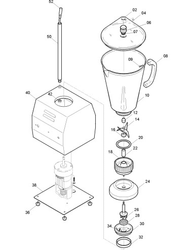 Vue éclatée 1 pour Blendeur FT 7 LT. CE 