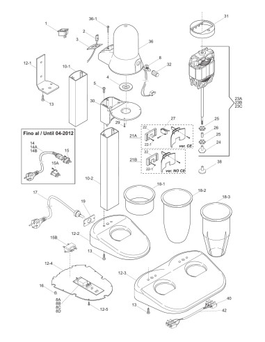 Vue éclatée 1 pour Milkshakers FRE 1 - FRPE 1 - WHIPPER - from 1999 