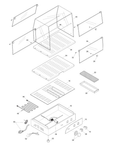 Vue éclatée 1 pour Vitrines Croissants BRIO 2 CS 