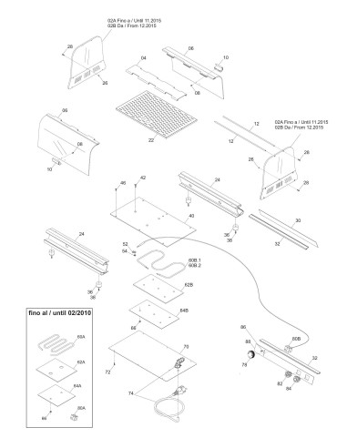 Vue éclatée 1 pour Vitrines Croissants VISION P1C 