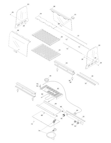 Vue éclatée 1 pour Vitrines Croissants VISION P2C Plus 