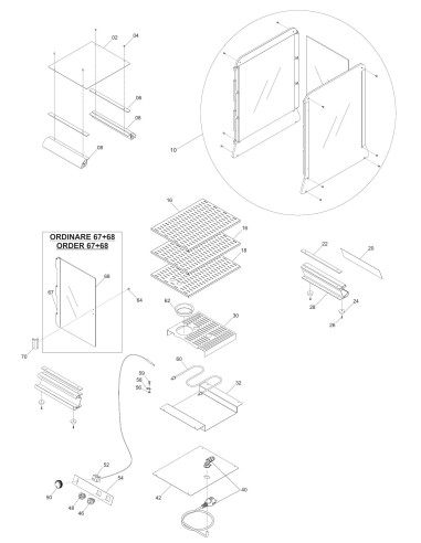 Vue éclatée 1 pour Vitrines Croissants VISION TOWER HOT 