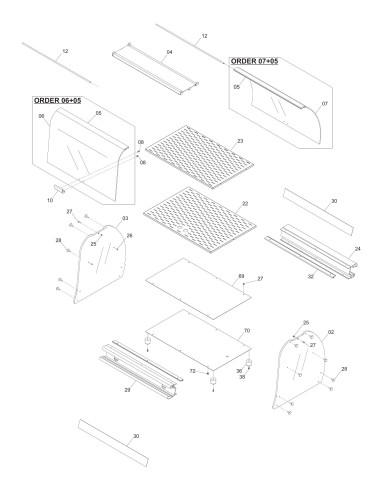 Vue éclatée 1 pour Vitrines Croissants VISION RAINBOW 