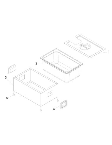 Vue éclatée 1 pour Bacs Pour Softcooker VASCA SOFTCOOKER 1/1 