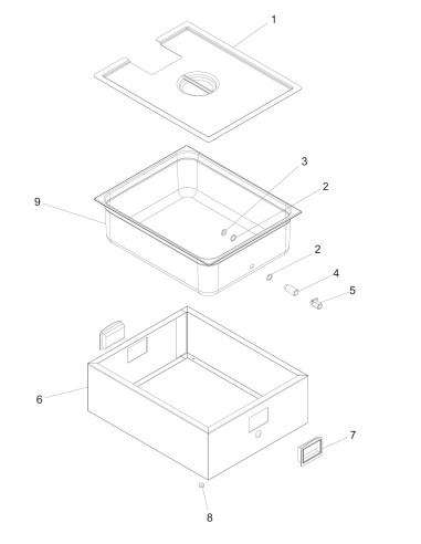 Vue éclatée 1 pour Bacs Pour Softcooker VASCA SOFTCOOKER 2/1 RUB 