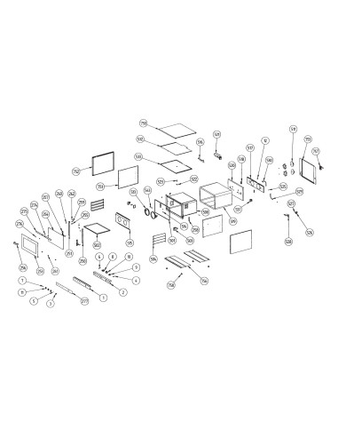 Vue éclatée 1 pour Fours À Convection SAHARA 80/4 UMIDIF. 