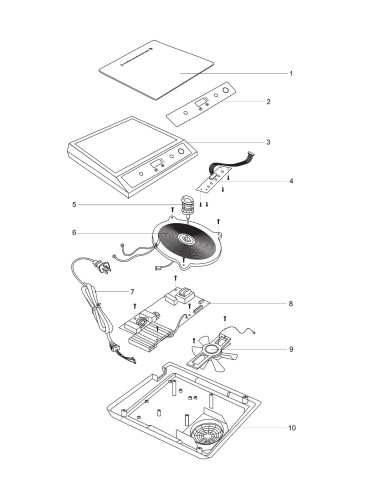 Vue éclatée 1 pour Grill Induction IH 27 