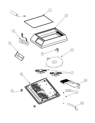 Vue éclatée 1 pour Grill Induction IH 27 - from 2018.10.15 