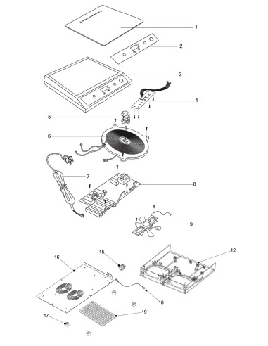 Vue éclatée 1 pour Grill Induction IH 35 - from 2016.04 