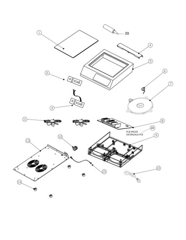 Vue éclatée 1 pour Grill Induction IH 35 - from 2018.10.15 