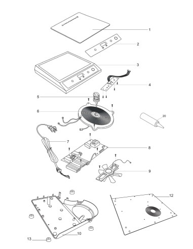 Vue éclatée 1 pour Grill Induction IH 35 - until 2016.03 