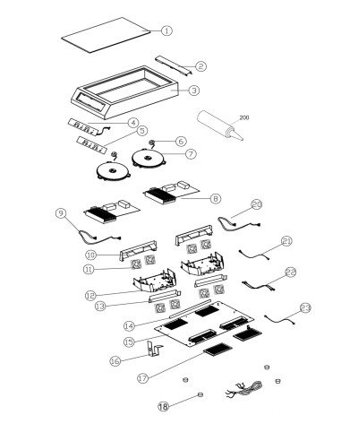 Vue éclatée 1 pour Grill Induction IH 35X2 