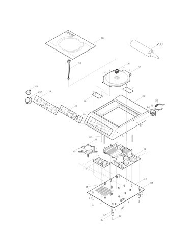 Vue éclatée 1 pour Grill Induction SPEEDY 25 