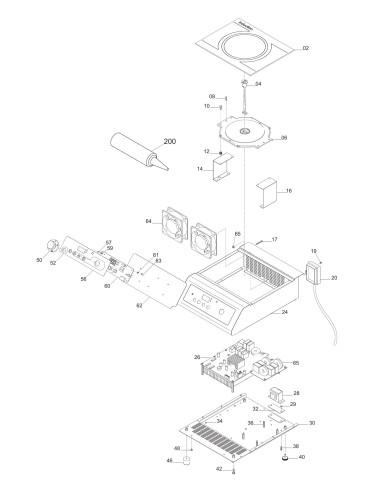 Vue éclatée 1 pour Grill Induction SPEEDY 35 