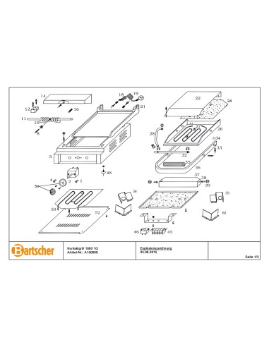 Pièces détachées pour Grill contact 1800 1G marque Bartsher 