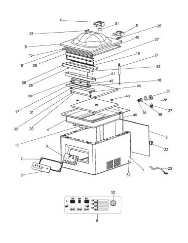 Vue éclatée 1 pour Machines Pour Sous Vide VP 35 