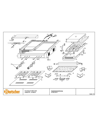 Pièces détachées pour Grill contact 3600 2GR marque Bartsher 