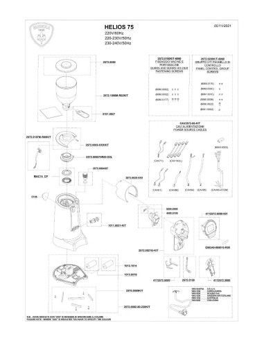 Pièces détachées EUREKA HELIOS-75 (202111-) Annee 202111- 