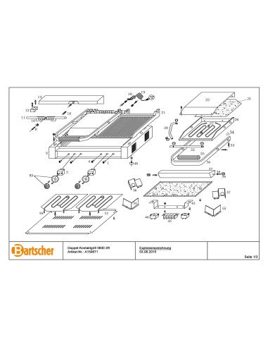 Pièces détachées pour Grill contact 3600 2R marque Bartsher 