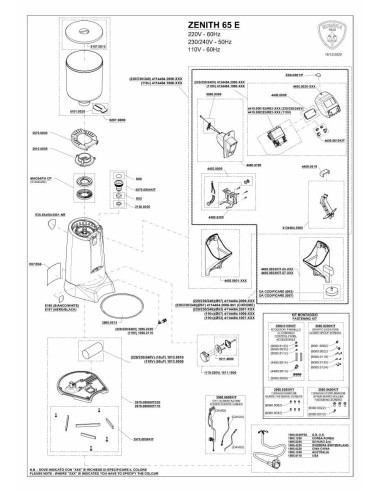 Pièces détachées EUREKA ZENITH-65-E-HS (202012-) Annee 202012- 