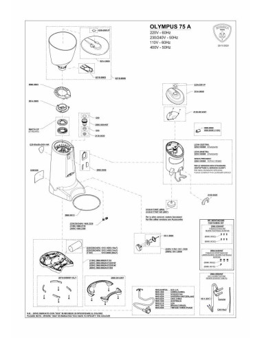 Pièces détachées EUREKA OLYMPUS-75-A-HS (202011-) Annee 202011- 