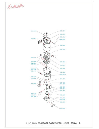 Pièces détachées EUREKA ZENITH CLUB DOSATORE 