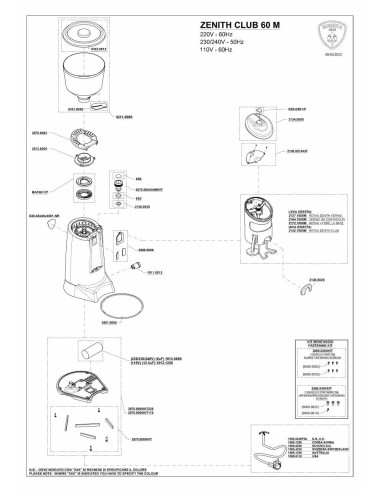 Pièces détachées EUREKA ZENITH-CLUB-60-M (202203-) Annee 202203- 