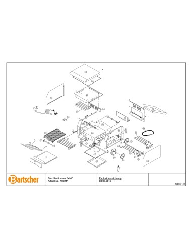 Pièces détachées pour Grille-pain convoyeur "Mini" marque Bartsher 