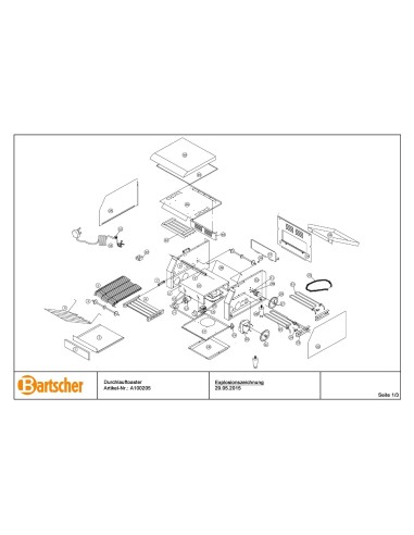 Pièces détachées pour Grille-pain convoyeur DLT150-1 marque Bartsher 