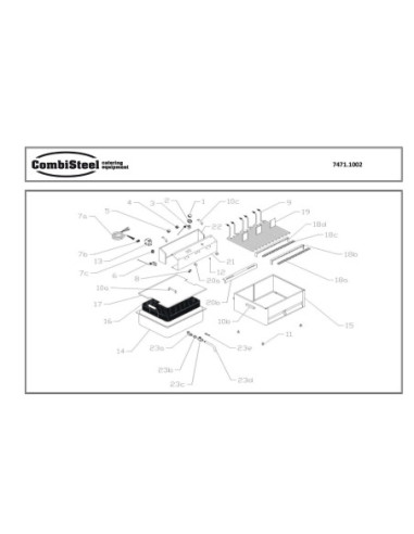 Pièces détachées Friteuse Posable Électrique 1X30 L - Combisteel