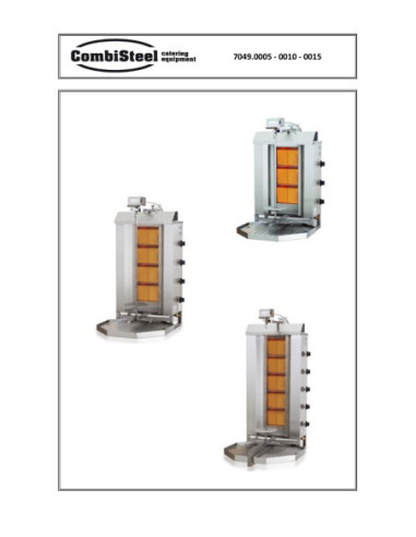 Pièces détachées Gyros Gril De Gaz Moteur Au-Dessus 5 Zones De Chauffage - Combisteel