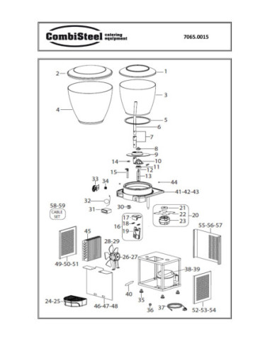 Pièces détachées Distributeur De Boissons 22L Pour Toutes Les Boissons Neutres - Combisteel