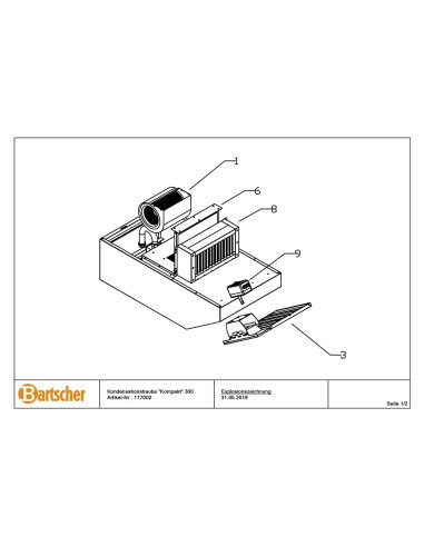 Pièces détachées pour Hotte à condensation Silversteam-K marque Bartsher 