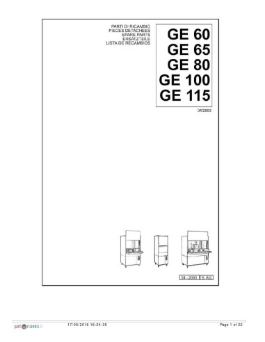 Pièces détachées COMENDA GE65 Annee 2003 