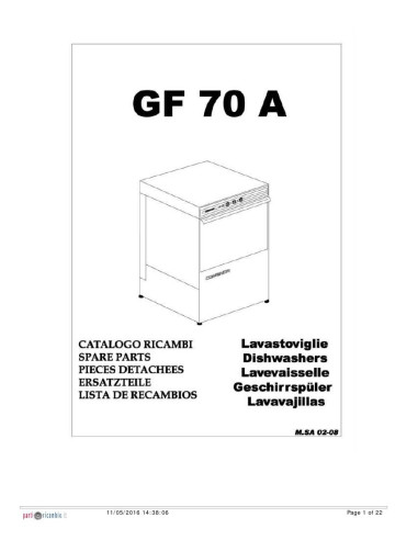 Pièces détachées COMENDA GF70A Annee 2008 