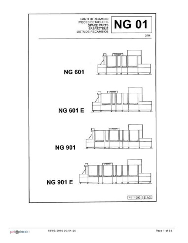 Pièces détachées COMENDA NG601E Annee 1999 