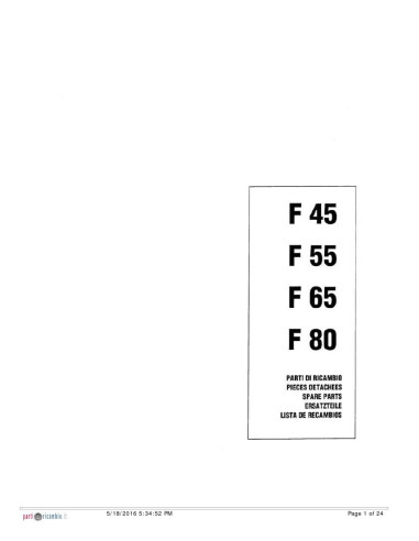 Pièces détachées COMENDA F55 Annee 2002 