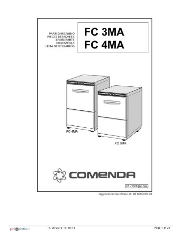 Pièces détachées COMENDA FC3MA Annee 2008 